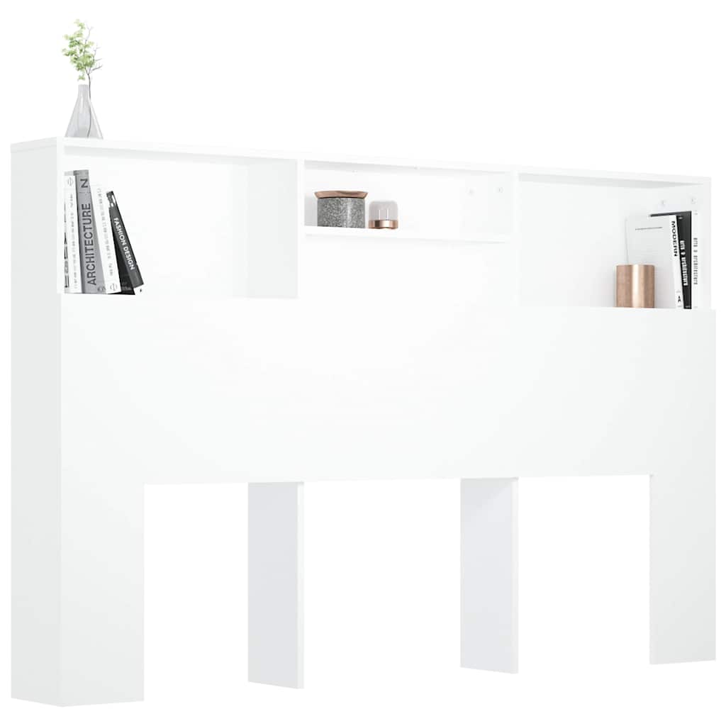 811871 vidaXL Headboard Cabinet White 160x19x103,5 cm