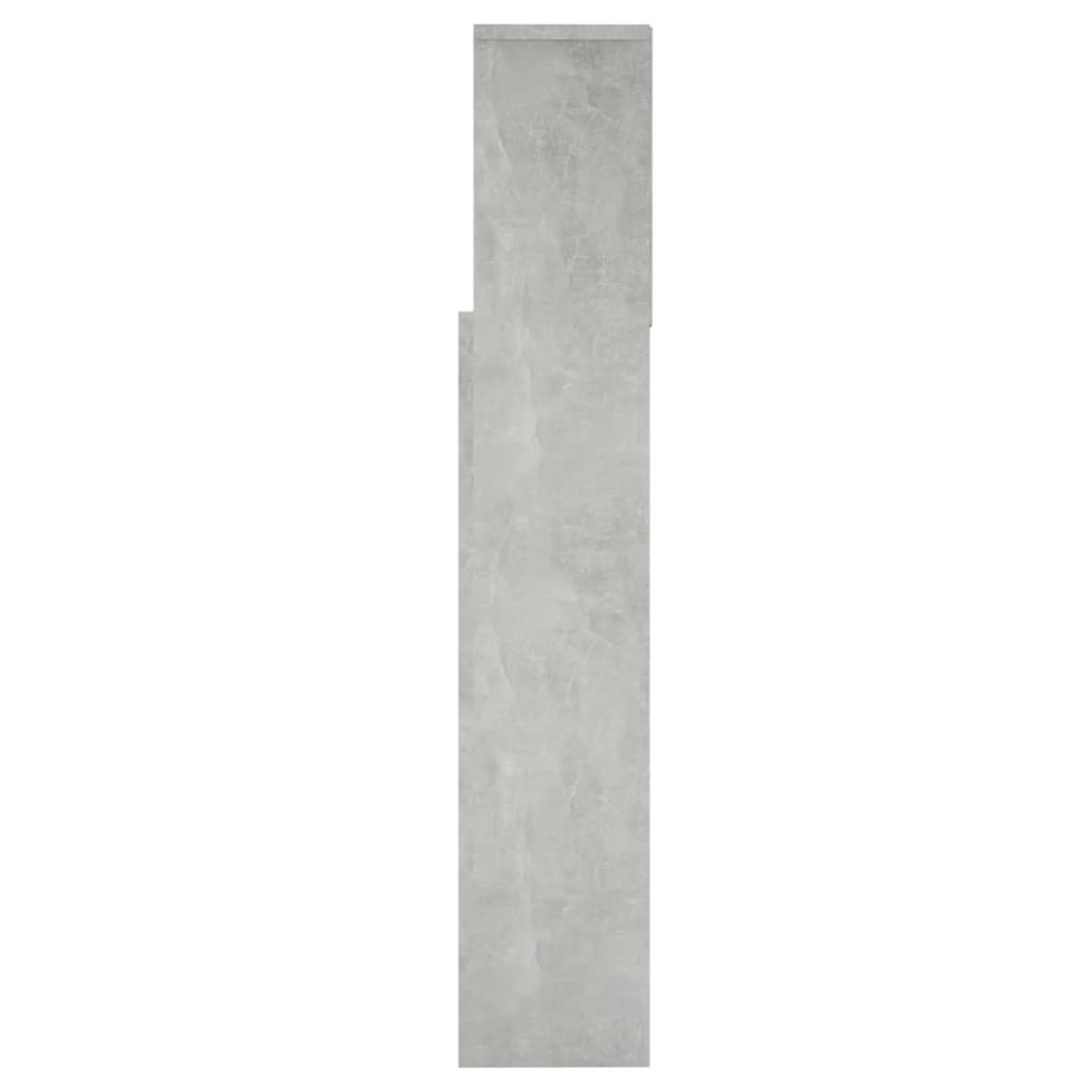 vidaXL Headboard Cabinet Concrete Grey 160x19x103.5 cm
