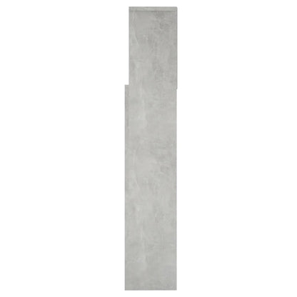 vidaXL Headboard Cabinet Concrete Grey 160x19x103.5 cm
