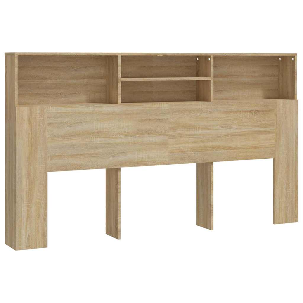vidaXL Headboard Cabinet Sonoma Oak 180x19x103,5 cm Engineered Wood