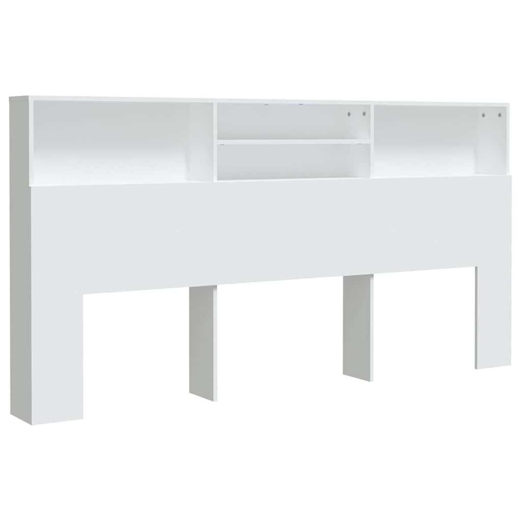 811889 vidaXL Headboard Cabinet White 200x19x103,5 cm