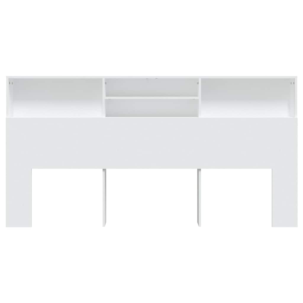 811889 vidaXL Headboard Cabinet White 200x19x103,5 cm