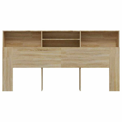 vidaXL Headboard Cabinet Sonoma Oak 200x19x103,5 cm Engineered Wood