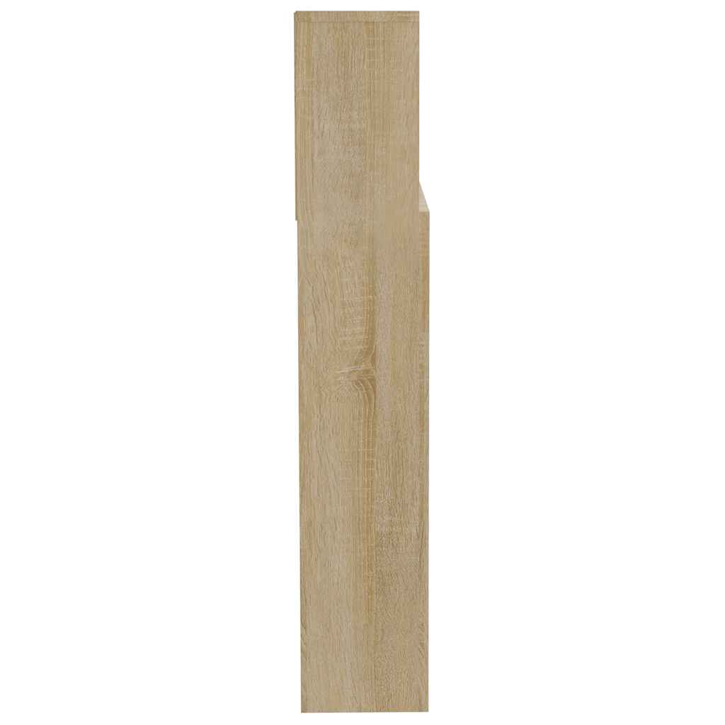 vidaXL Headboard Cabinet Sonoma Oak 200x19x103,5 cm Engineered Wood