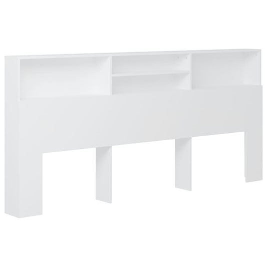 811898 vidaXL Headboard Cabinet White 220x19x103,5 cm