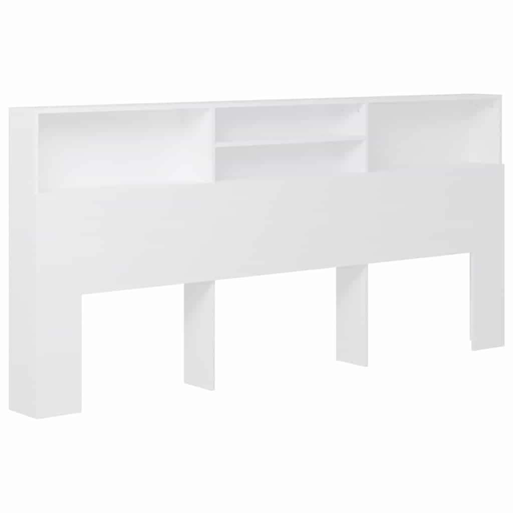 vidaXL Headboard Cabinet White 220x19x101.5 cm