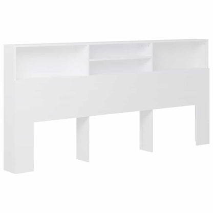 vidaXL Headboard Cabinet White 220x19x101.5 cm