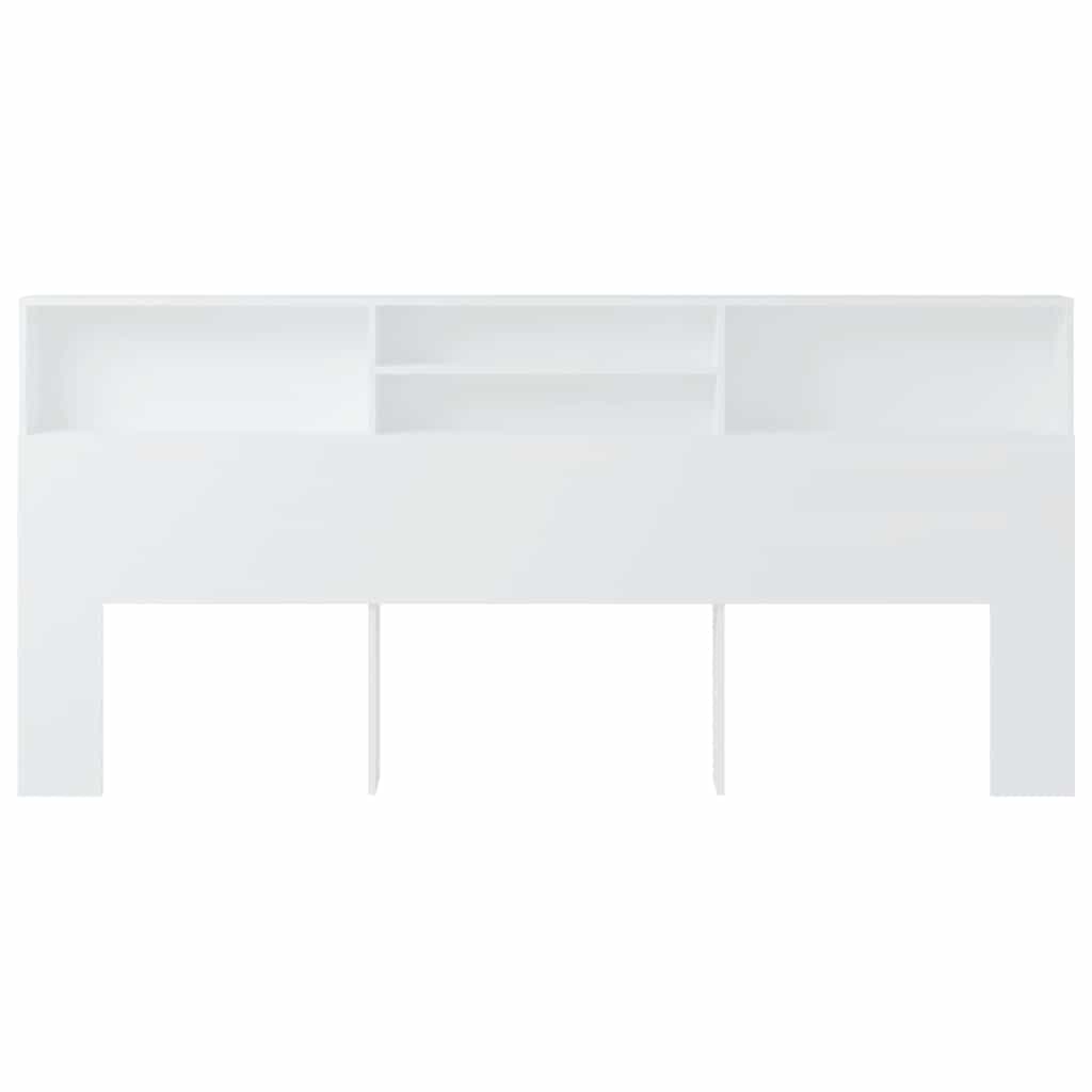 vidaXL Headboard Cabinet White 220x19x101.5 cm