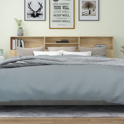 vidaXL Headboard Cabinet Sonoma Oak 220x19x103.5 cm