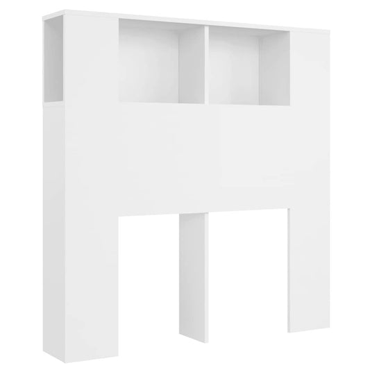 811907 vidaXL Headboard Cabinet White 100x18,5x102,5 cm