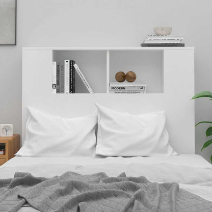 vidaXL Headboard Cabinet | White | Engineered wood | Large | Headboard Cabinet