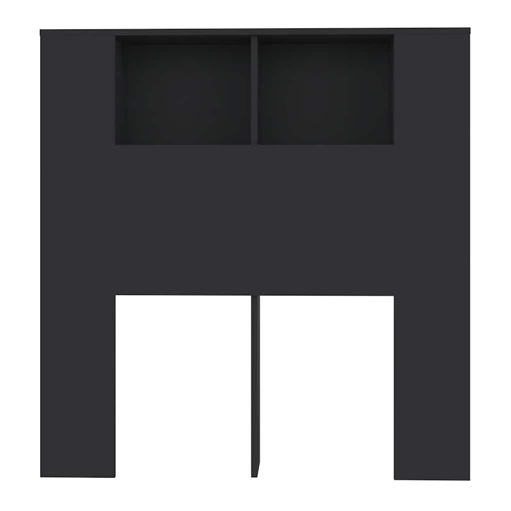 vidaXL Headboard Cabinet | Black | Engineered wood | Headboard Cabinet