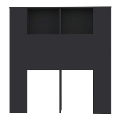 vidaXL Headboard Cabinet | Black | Engineered wood | Headboard Cabinet