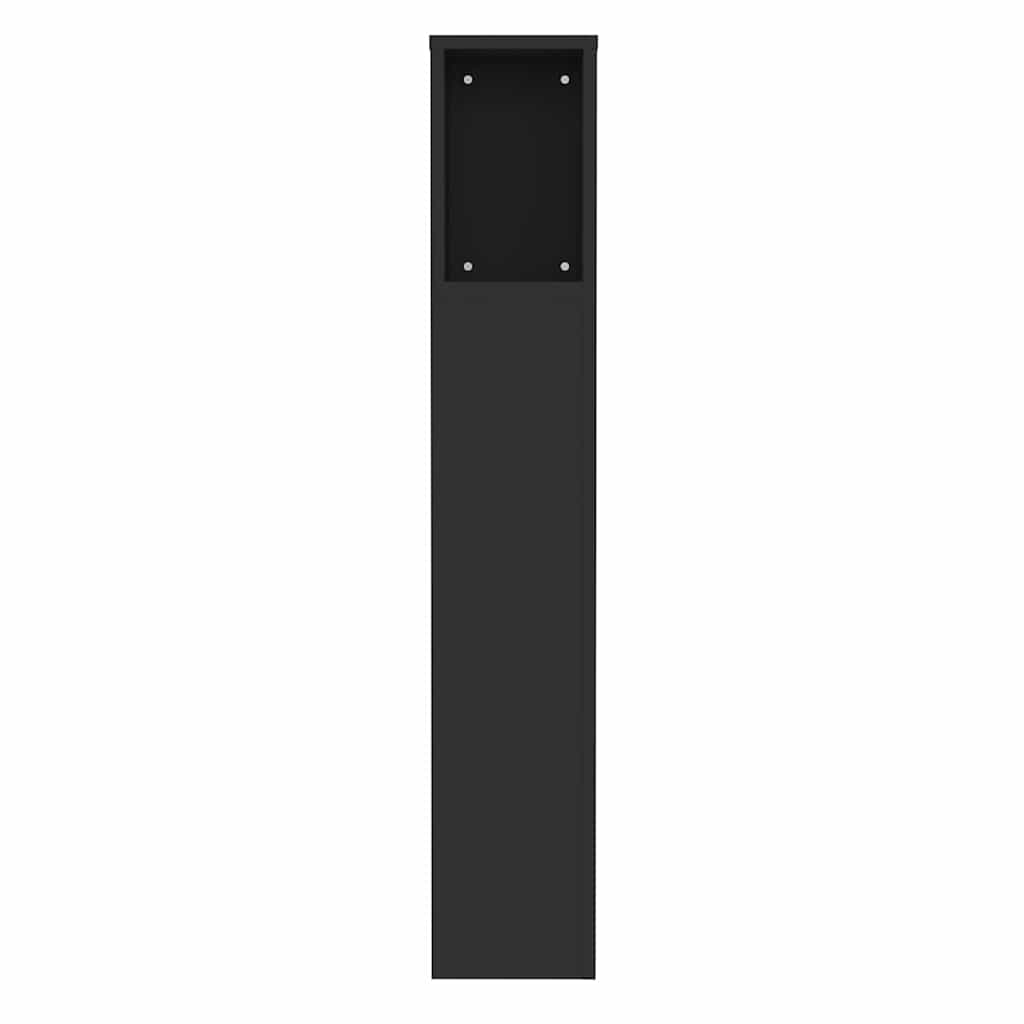 vidaXL Headboard Cabinet | Black | Engineered wood | Headboard Cabinet