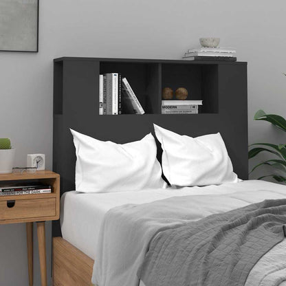 vidaXL Headboard Cabinet | Black | Engineered wood | Headboard Cabinet