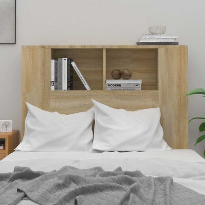 vidaXL Headboard Cabinet | Sonoma oak | Engineered wood | Medium | Bed Headboard