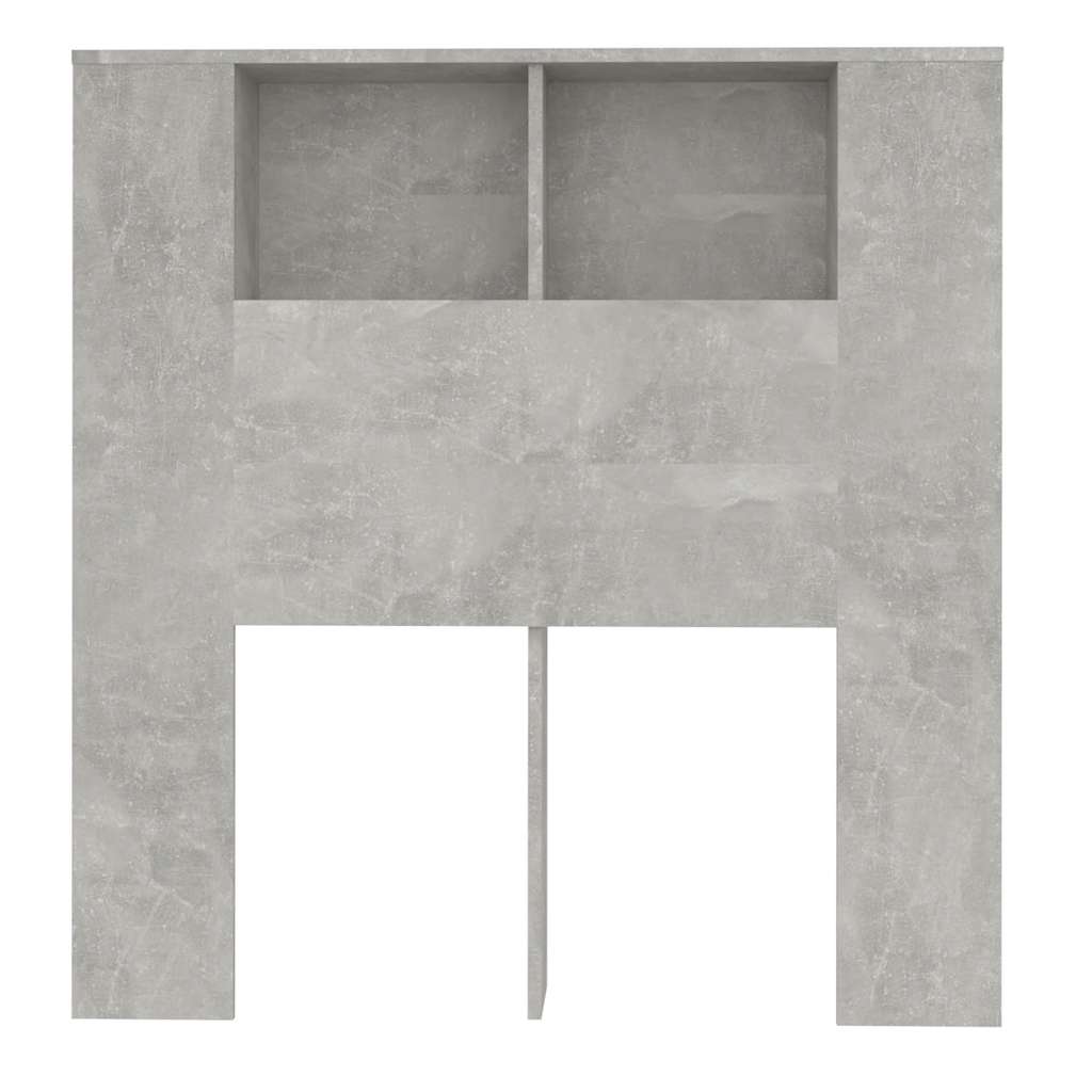 vidaXL Headboard Cabinet | Concrete grey | Engineered wood | Medium