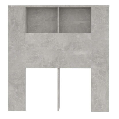 vidaXL Headboard Cabinet | Concrete grey | Engineered wood | Medium