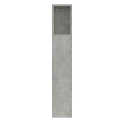 vidaXL Headboard Cabinet | Concrete grey | Engineered wood | Medium