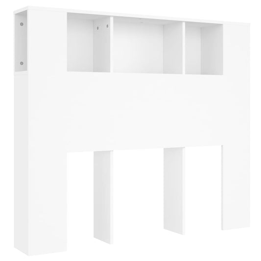 811916 vidaXL Headboard Cabinet White 120x18,5x102,5 cm