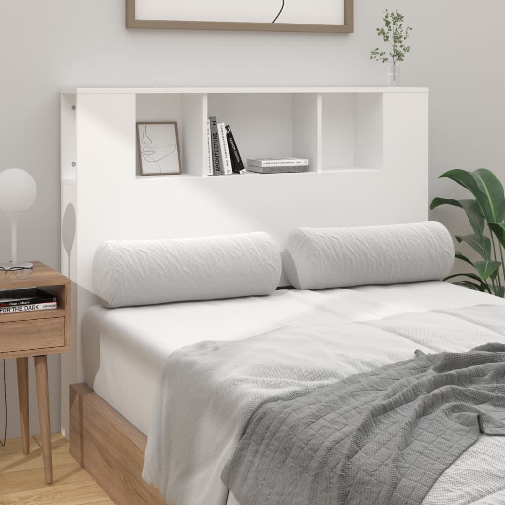 811916 vidaXL Headboard Cabinet White 120x18,5x102,5 cm