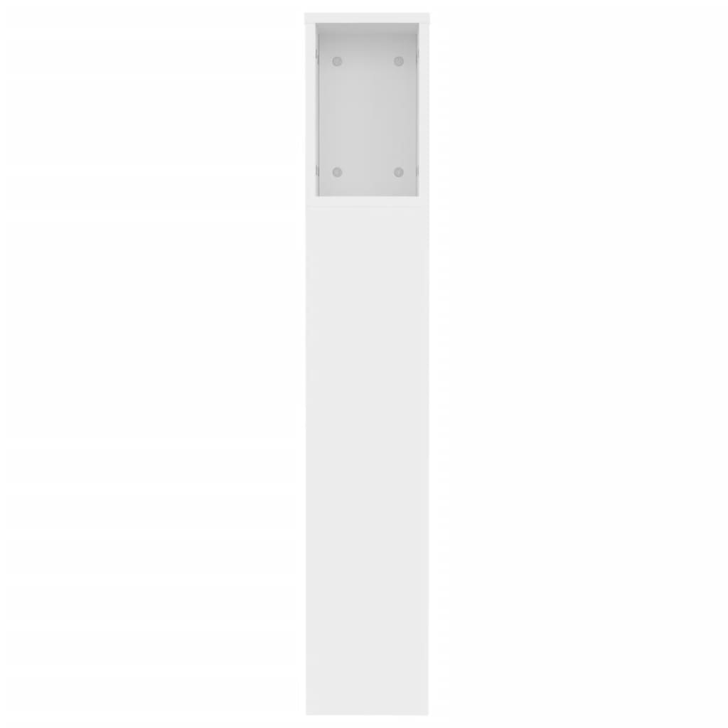 811916 vidaXL Headboard Cabinet White 120x18,5x102,5 cm