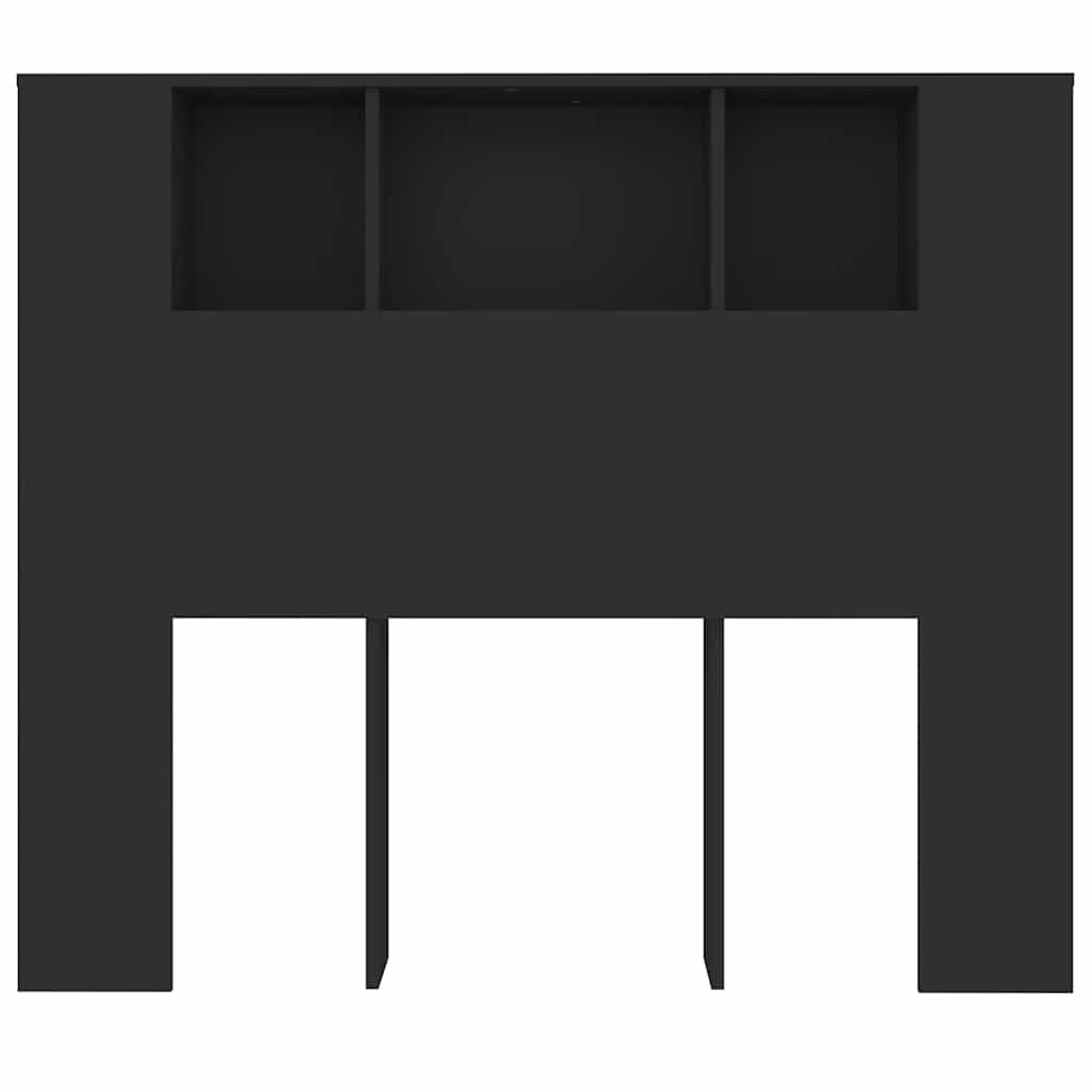 vidaXL Headboard Cabinet Black 120x18,5x102,5 cm