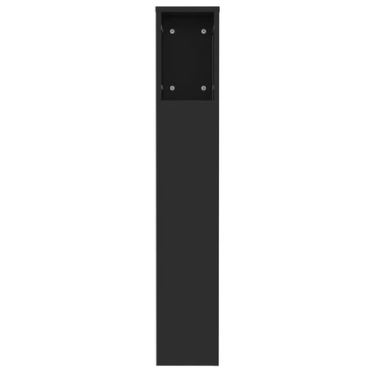 vidaXL Headboard Cabinet Black 120x18.5x102.5 cm