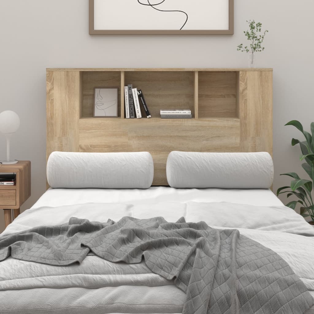 vidaXL Headboard Cabinet Sonoma Oak 120x18.5x102.5 cm
