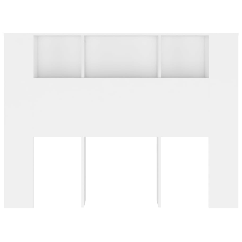 vidaXL Headboard Cabinet White 140x18.5x104.5 cm