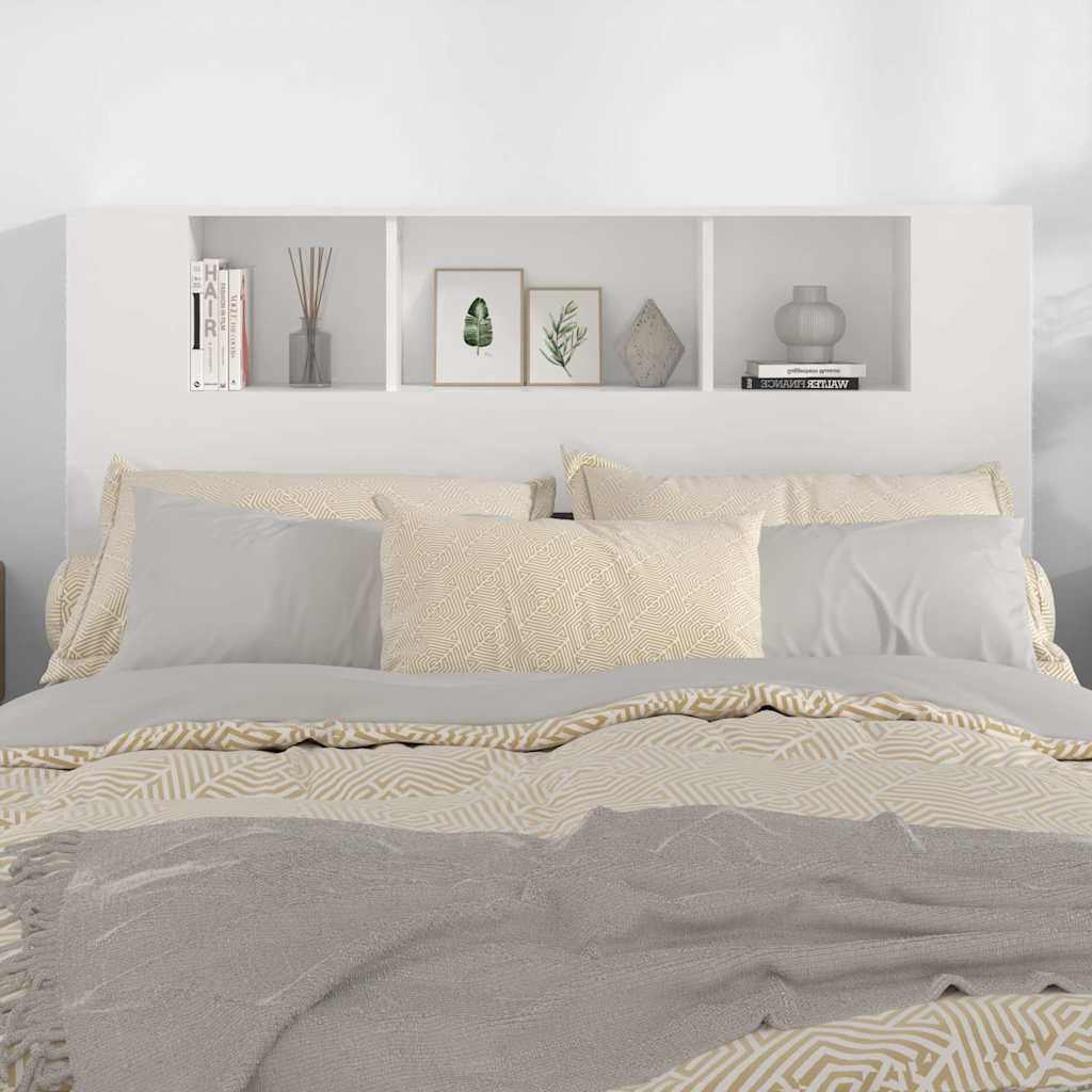 811925 vidaXL Headboard Cabinet White 140x18,5x104,5 cm