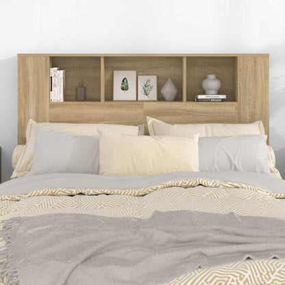 vidaXL Headboard Cabinet Sonoma Oak 140x18,5x104,5 cm
