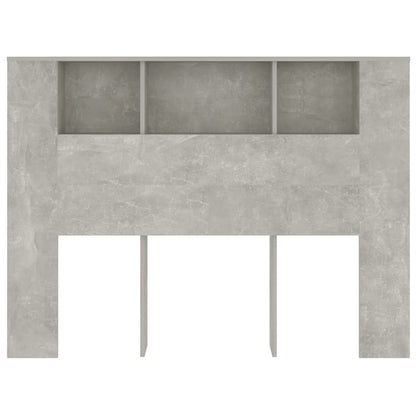 vidaXL Headboard Cabinet Concrete Grey 140x18.5x104.5 cm