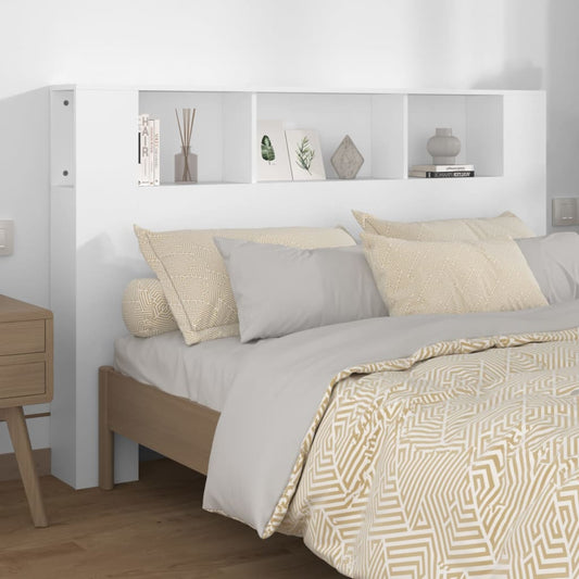811934 vidaXL Headboard Cabinet White 160x18,5x104,5 cm