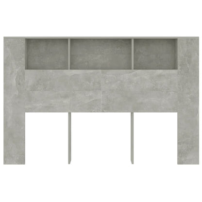 vidaXL Headboard Cabinet Concrete Grey 160x18.5x104.5 cm