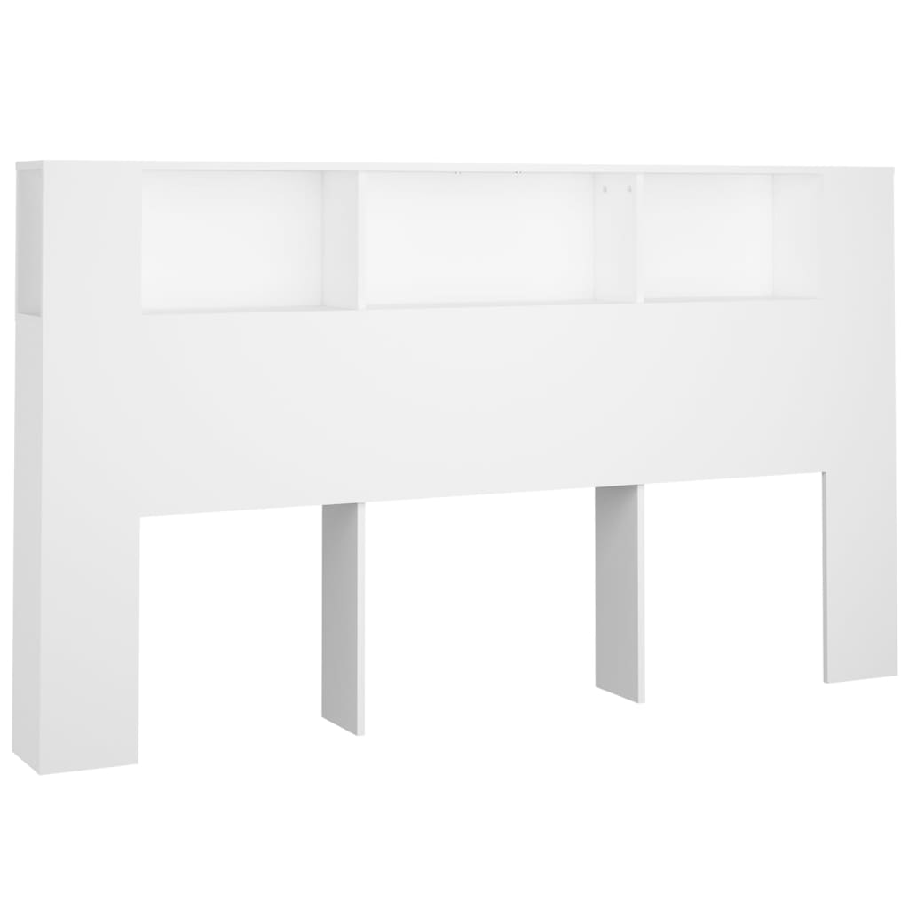 vidaXL Headboard Cabinet | White | Engineered wood | Headboard Cabinet