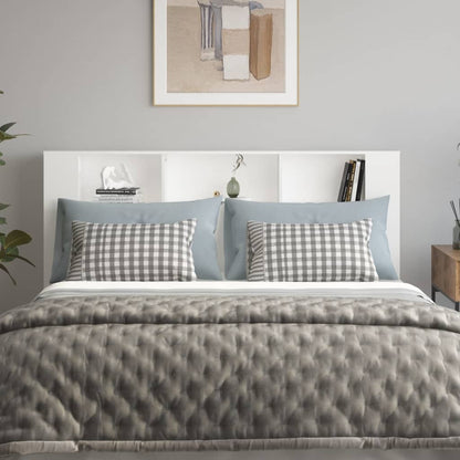 vidaXL Headboard Cabinet | White | Engineered wood | Headboard Cabinet