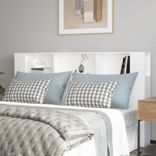 811943 vidaXL Headboard Cabinet White 180x18,5x104,5 cm