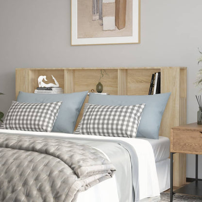 vidaXL Headboard Cabinet Sonoma Oak 180x18.5x104.5 cm