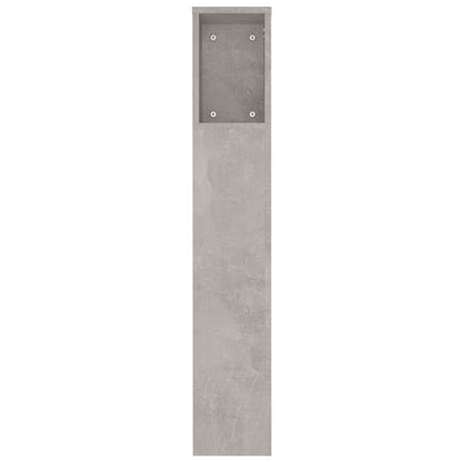 vidaXL Headboard Cabinet | Concrete Grey | Engineered Wood | Large