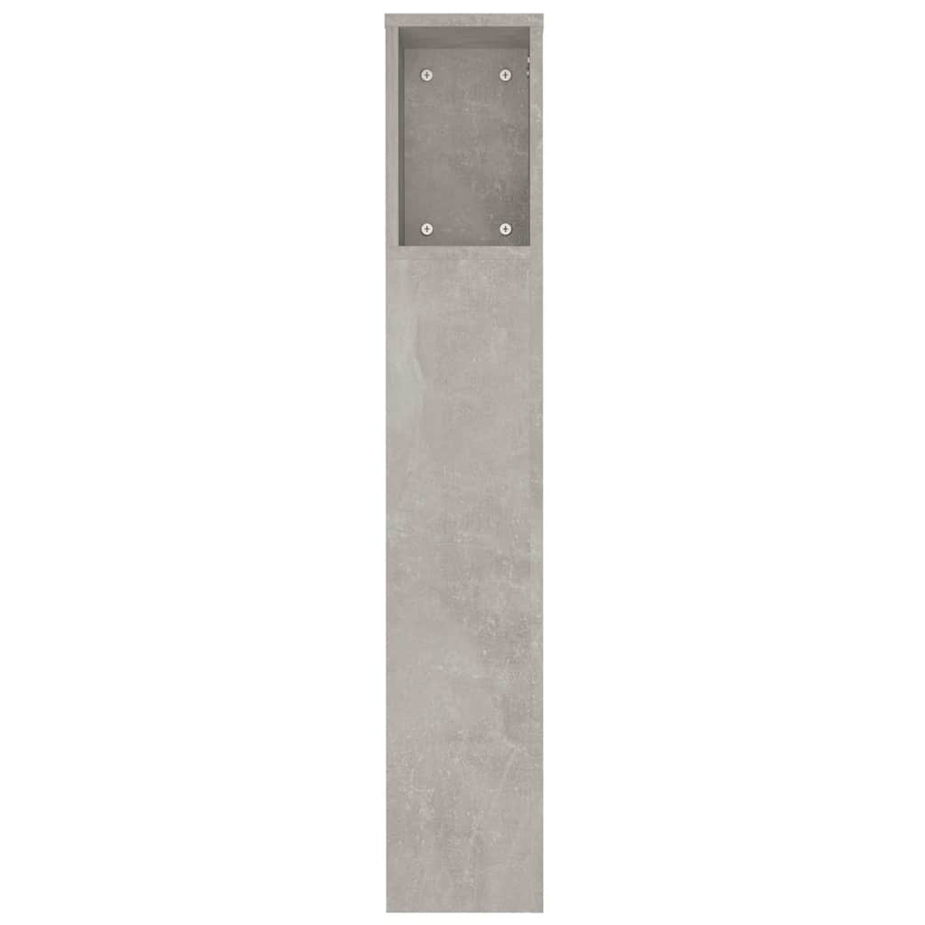 vidaXL Headboard Cabinet Concrete Grey 180x18,5x104,5 cm