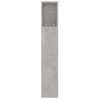 vidaXL Headboard Cabinet Concrete Grey 180x18,5x104,5 cm