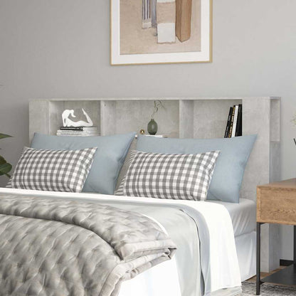 vidaXL Headboard Cabinet Concrete Grey 180x18,5x104,5 cm