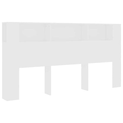 811952 vidaXL Headboard Cabinet White 200x18,5x104,5 cm