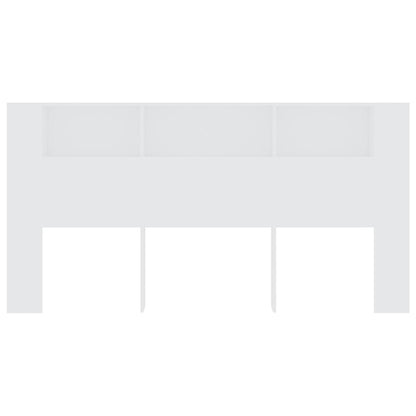 vidaXL Headboard Cabinet White 200x18.5x104.5 cm
