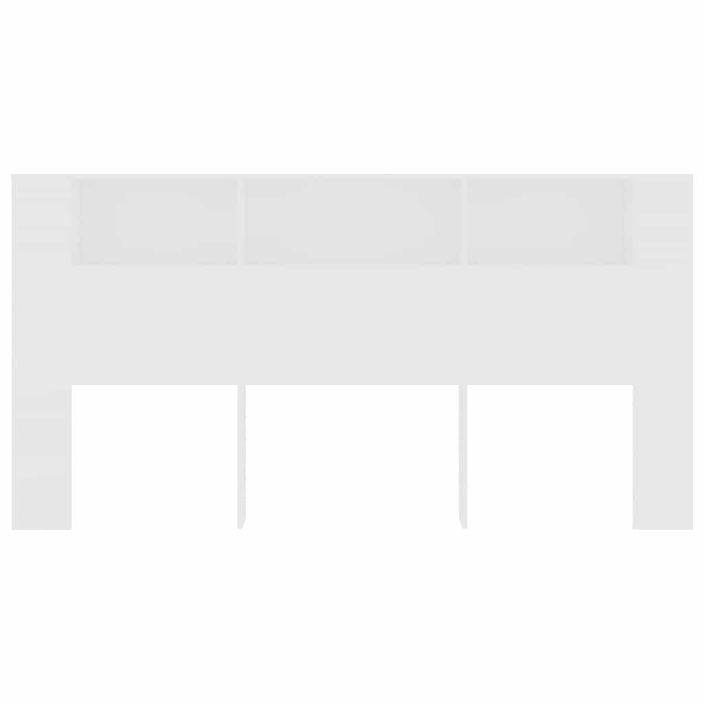 811952 vidaXL Headboard Cabinet White 200x18,5x104,5 cm