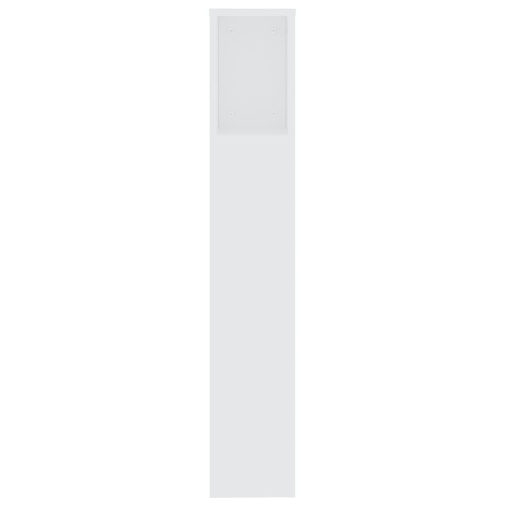 vidaXL Headboard Cabinet White 200x18.5x104.5 cm