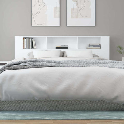 811952 vidaXL Headboard Cabinet White 200x18,5x104,5 cm