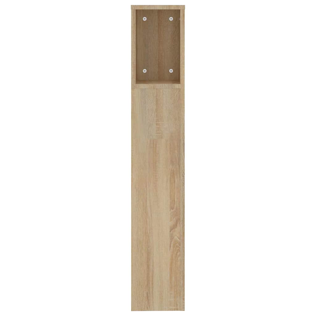 vidaXL Headboard Cabinet Sonoma Oak 200x18,5x104,5 cm Engineered Wood