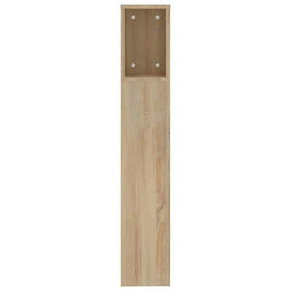 vidaXL Headboard Cabinet Sonoma Oak 200x18,5x104,5 cm Engineered Wood